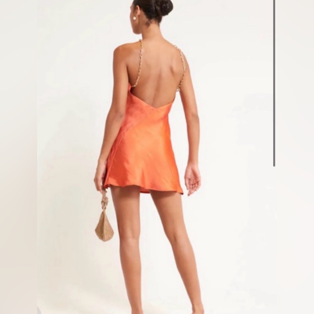 Cult Gaia Minna Orange Halter Dress - Picture 2 of 5